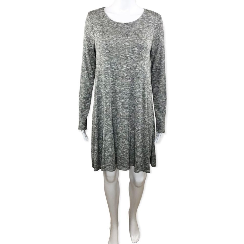Love Fire NWT Women’s Grey Knit Long Sleeve A-Line Dress Size M